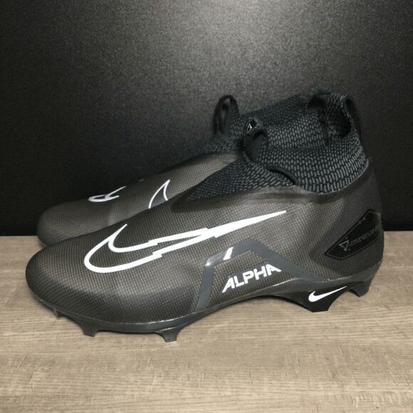 Nike Alpha Menace Elite 3 Flyknit Football Cleats CT6648-010 Black Men's Size 12 - Picture 3 of 7